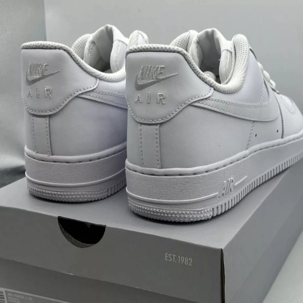 New Men's Nike Air Force One AF1 All White Triple White